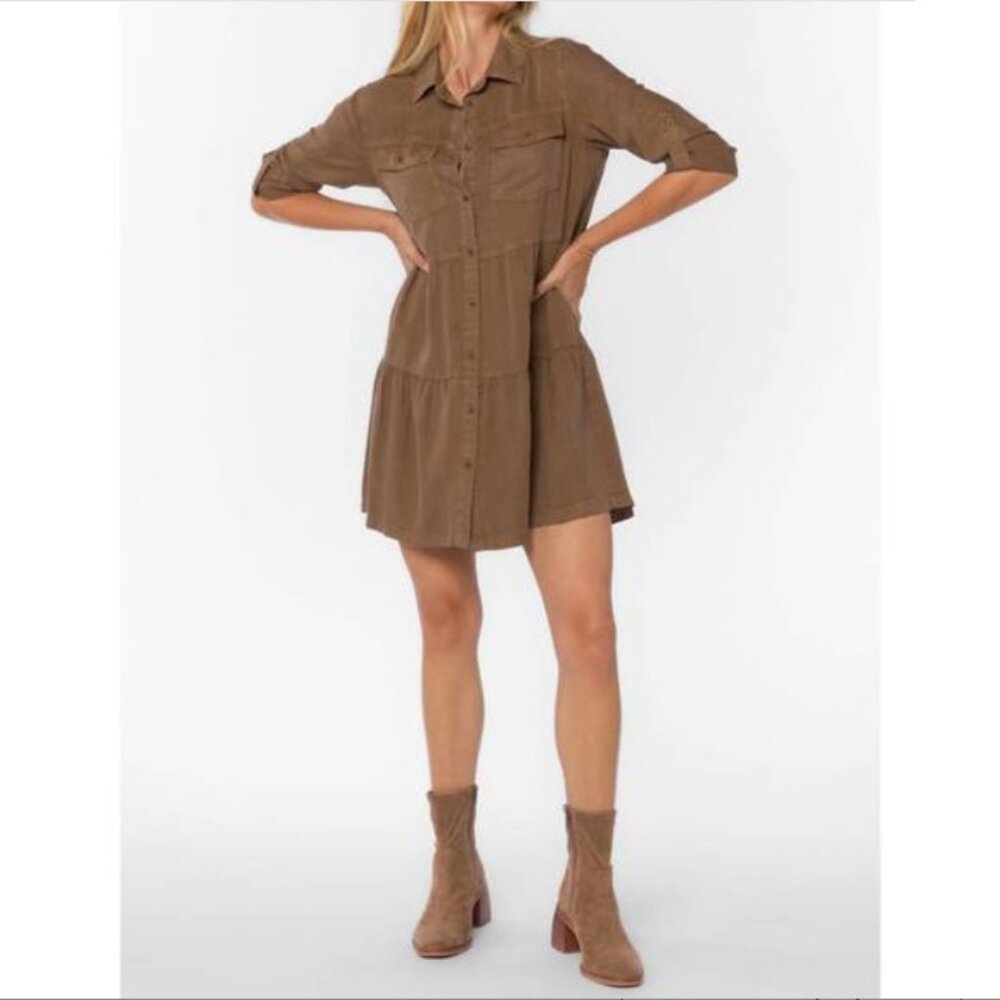 NEW VELVET HEART Bree Dress in Tree Bark
